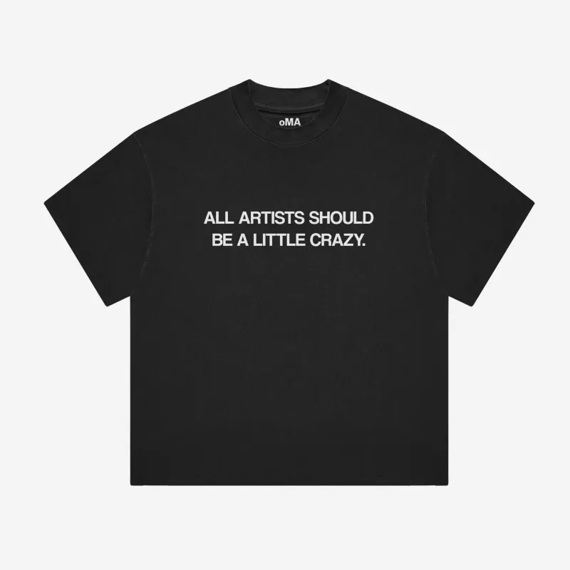 CRAZY ARTIST TEE (BLACK) made by oMA Studios
