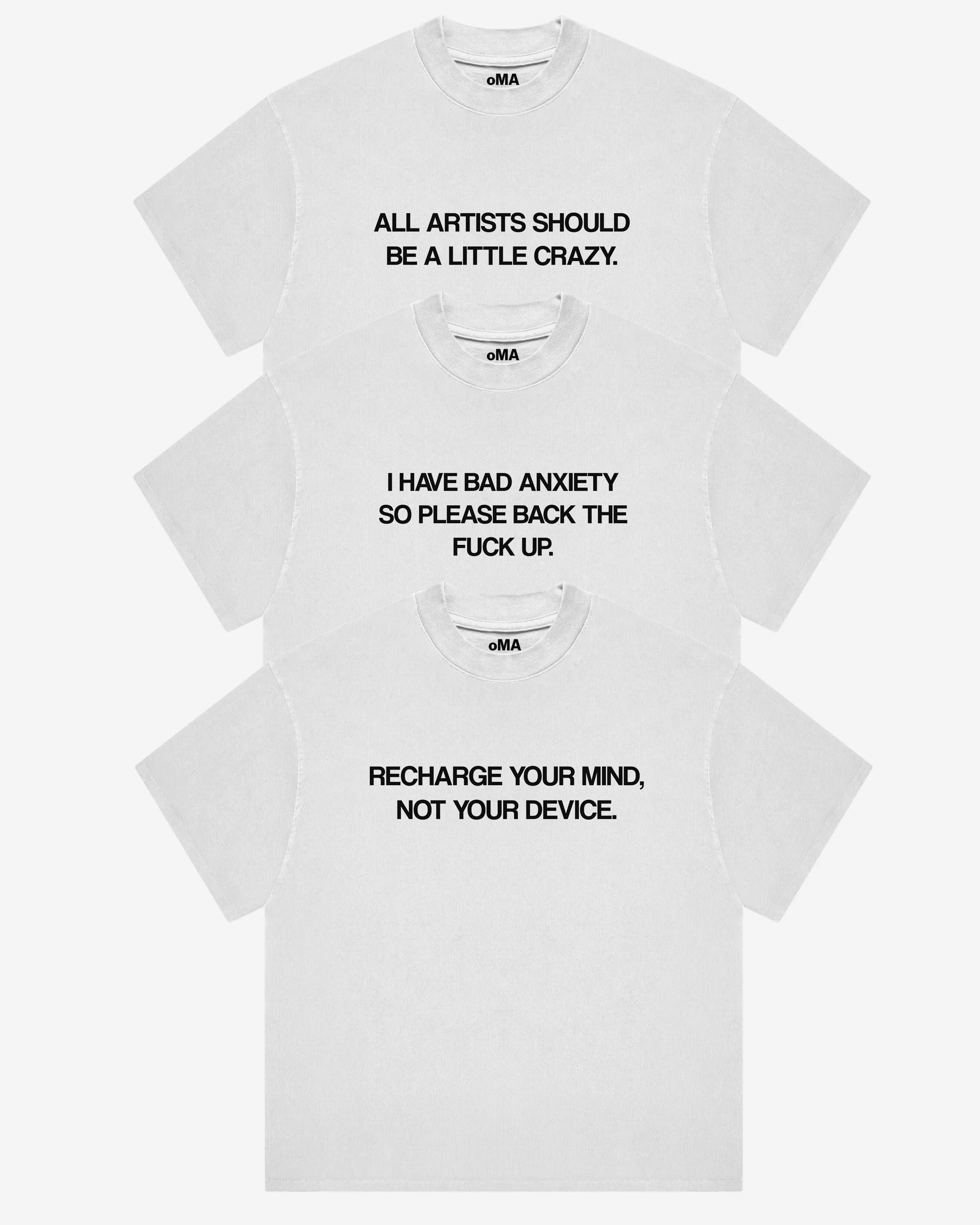 CRAZY ARTIST TEE (WHITE) sold by oMA Studios product image thumbnail 3