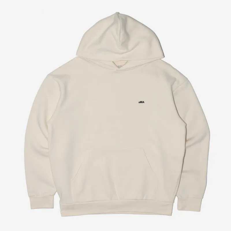 MINI LOGO HOODIE (CREAM) made by oMA Studios