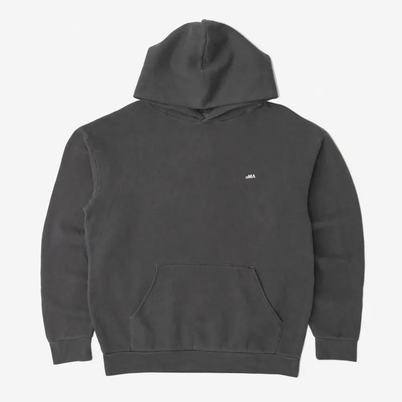 MINI LOGO HOODIE (VINTAGE BLACK) made by oMA Studios