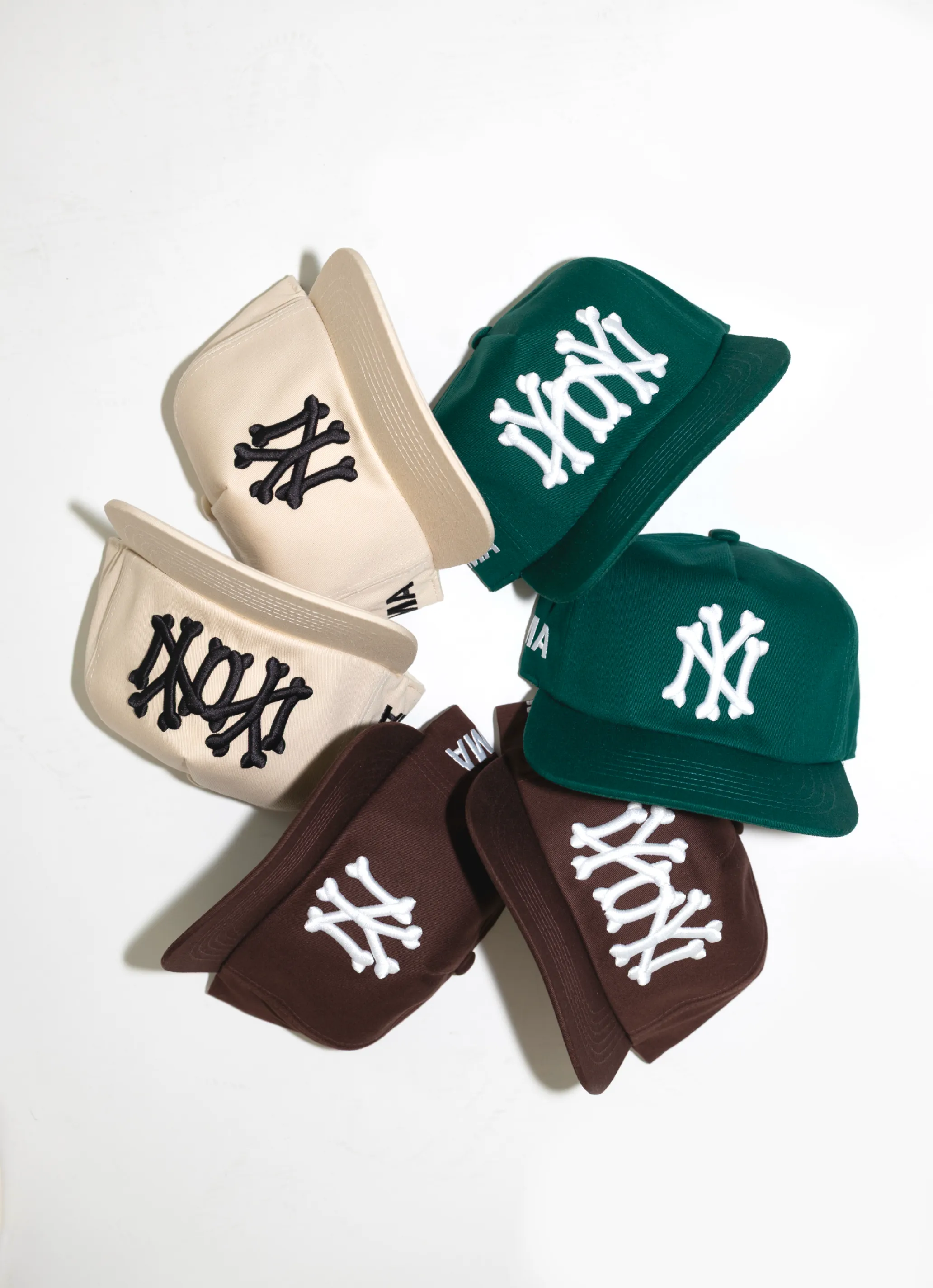 NY BONES HAT (CREAM) sold by oMA Studios product image thumbnail 4