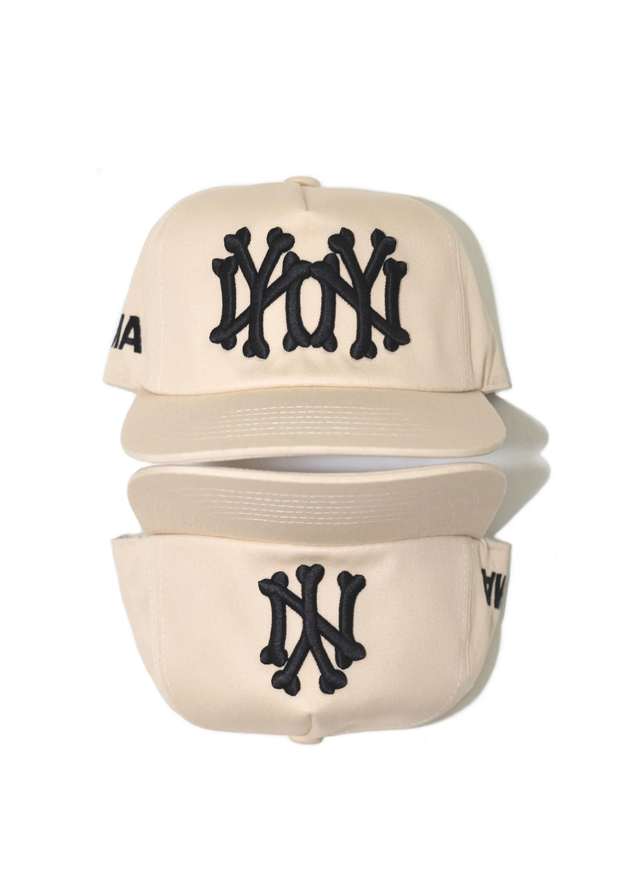 NY BONES HAT (CREAM) sold by oMA Studios product image thumbnail 3