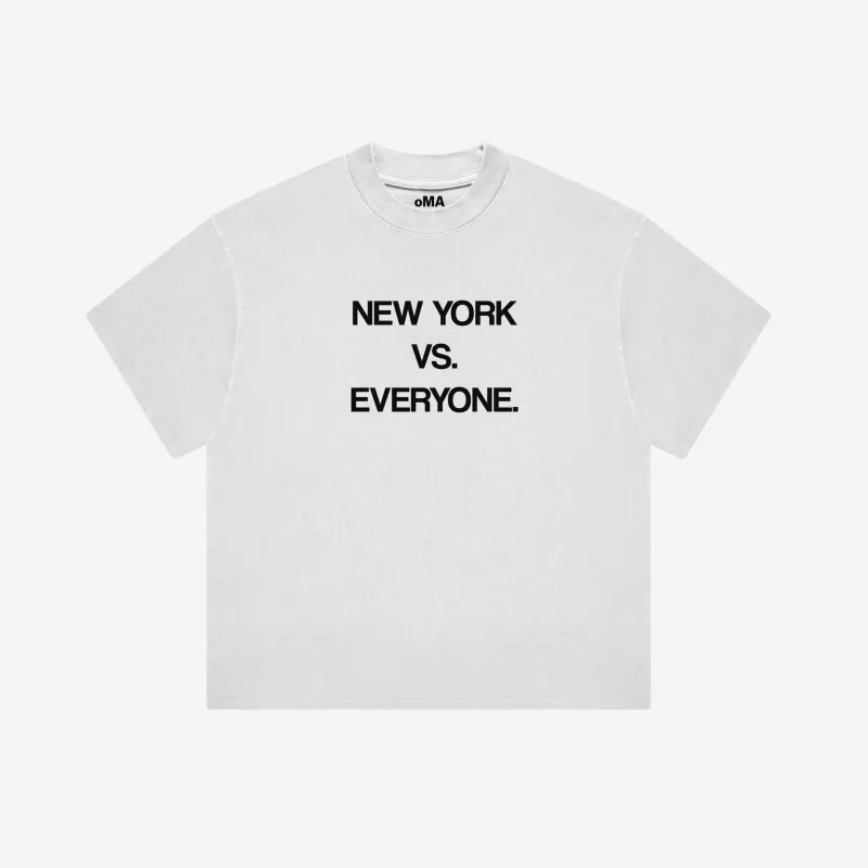 NEW YoRK VS. EVERYoNE SHIRT (WHITE) made by oMA Studios
