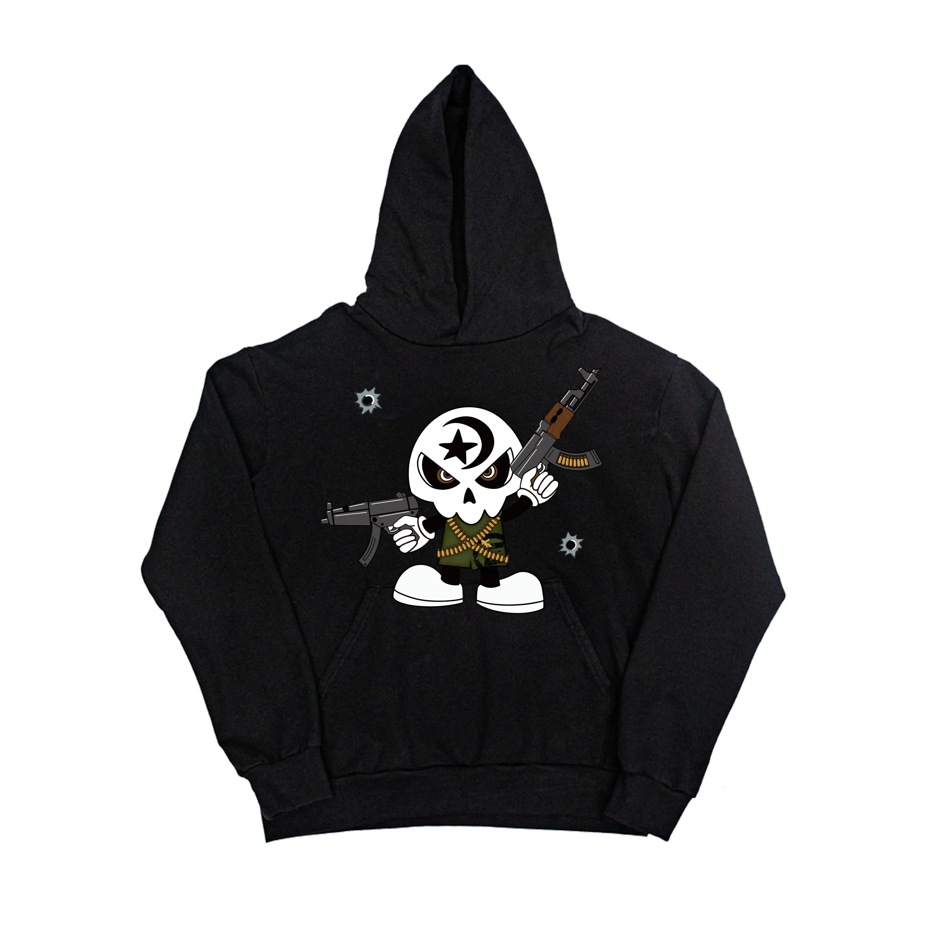 Skull Shooter Hoodie Black sold by Ecosys LA