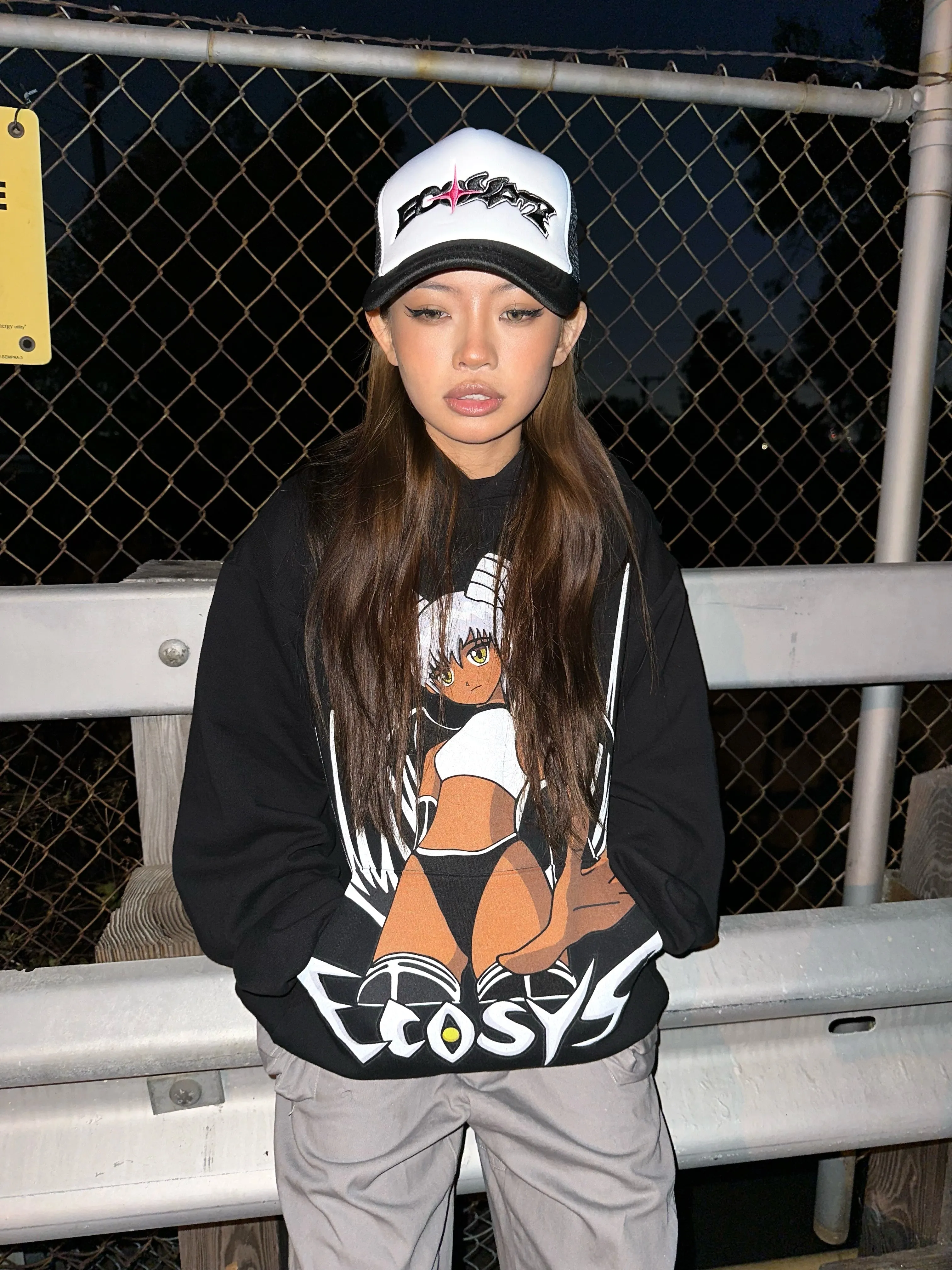 Demon Gril Hoodie Black sold by Ecosys LA product image thumbnail 3