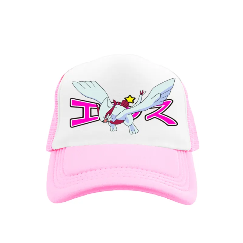 *SAMPLE* Shiny Lugia Trucker Hat Pink sold by Ecosys LA