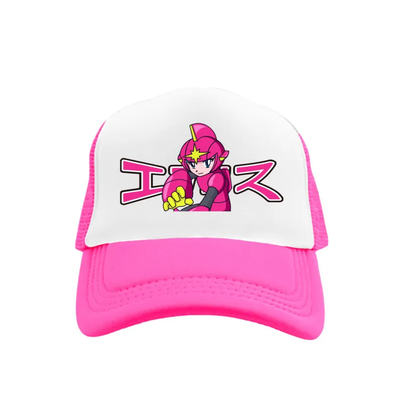 *SAMPLE* SpaceBoy1.0 Trucker Hat Pink sold by Ecosys LA