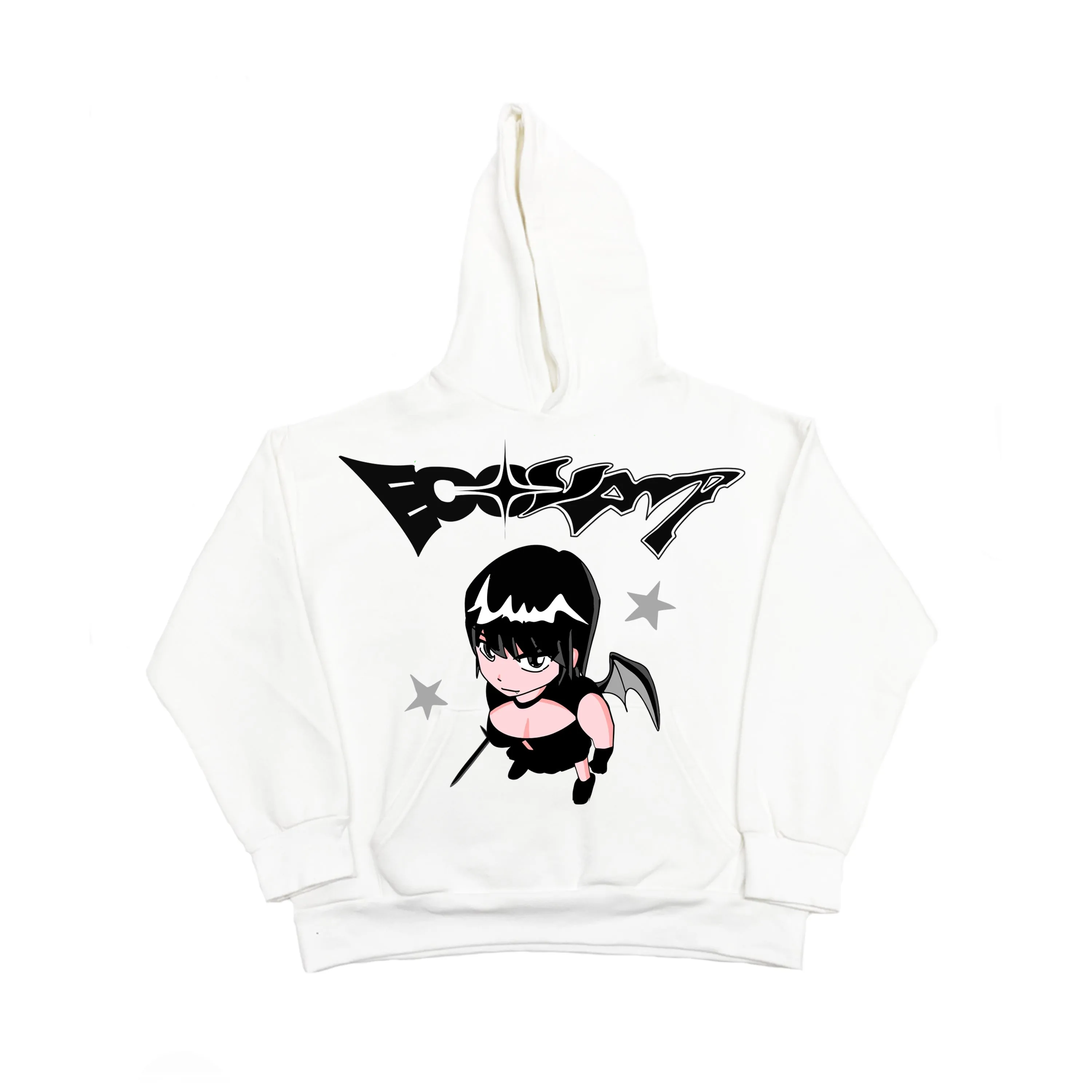 Vamprie Gril Hoodie Cream White sold by Ecosys LA