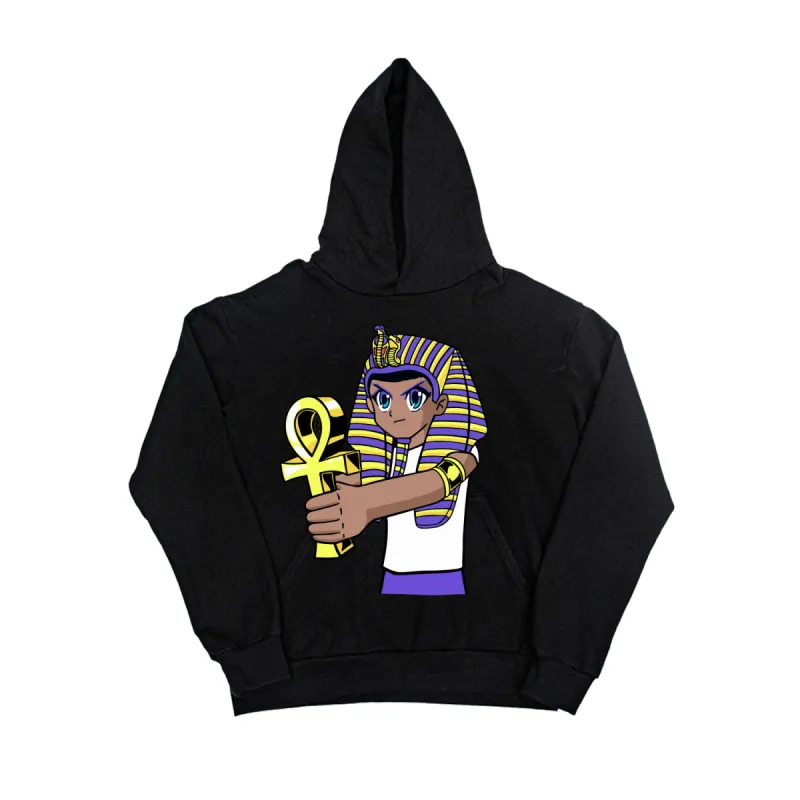 Egypt Boy Hoodie Black made by Ecosys LA