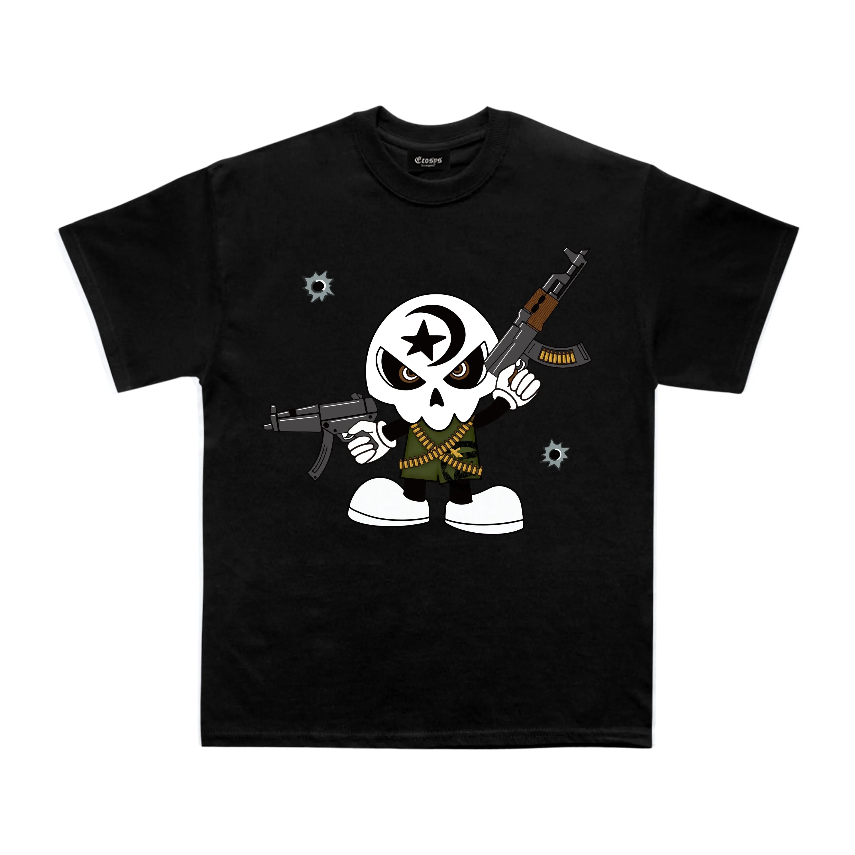 Skull Shooter Tee Black sold by Ecosys LA