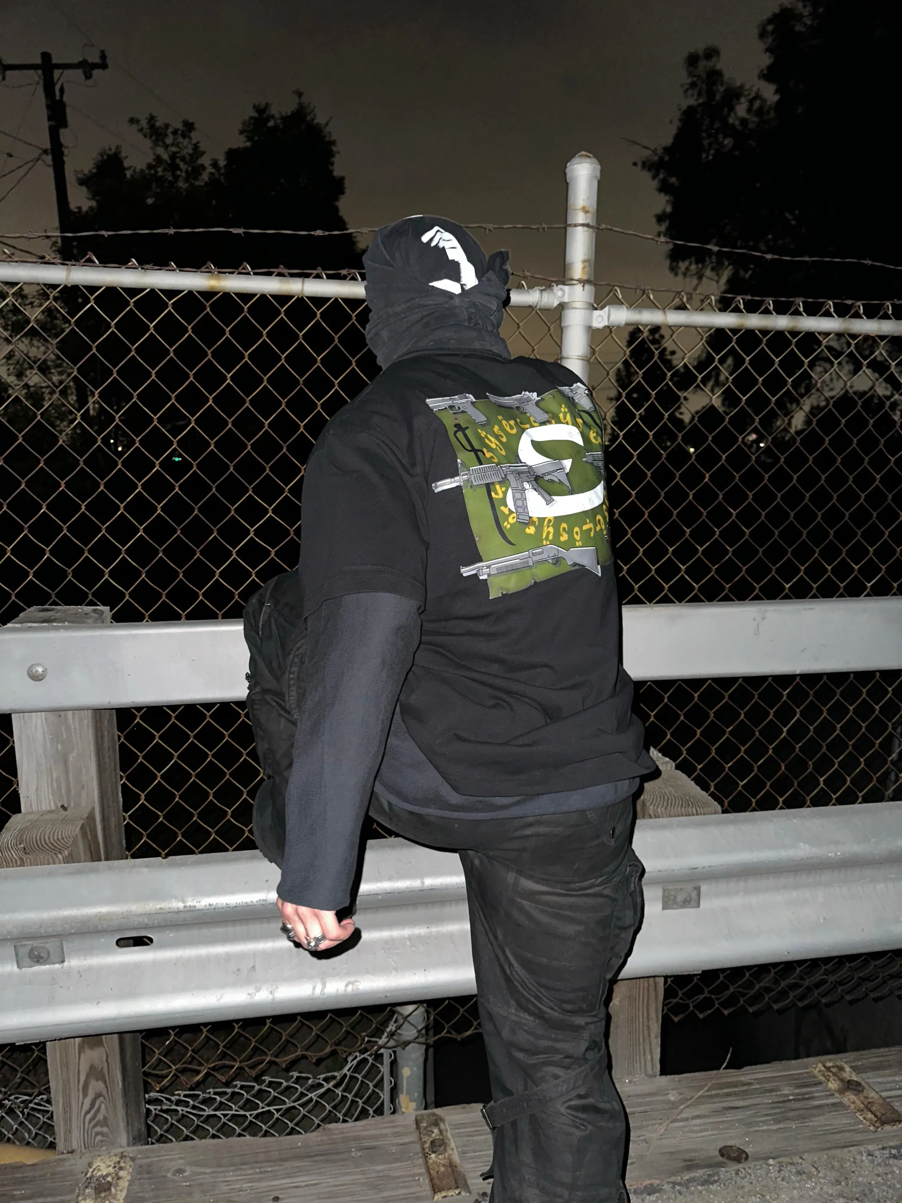 Skull Shooter Tee Black sold by Ecosys LA product image thumbnail 4