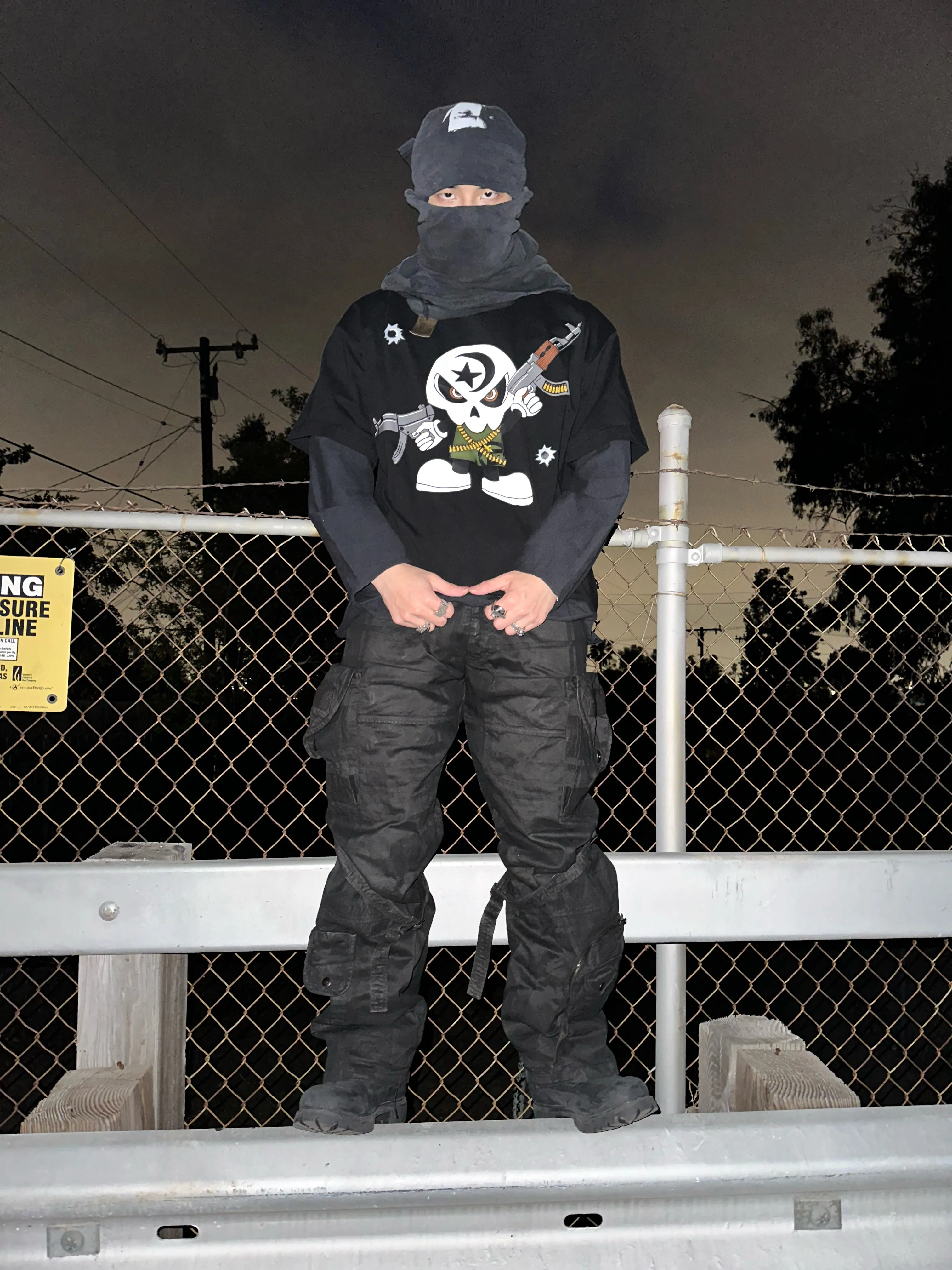 Skull Shooter Tee Black sold by Ecosys LA product image thumbnail 3