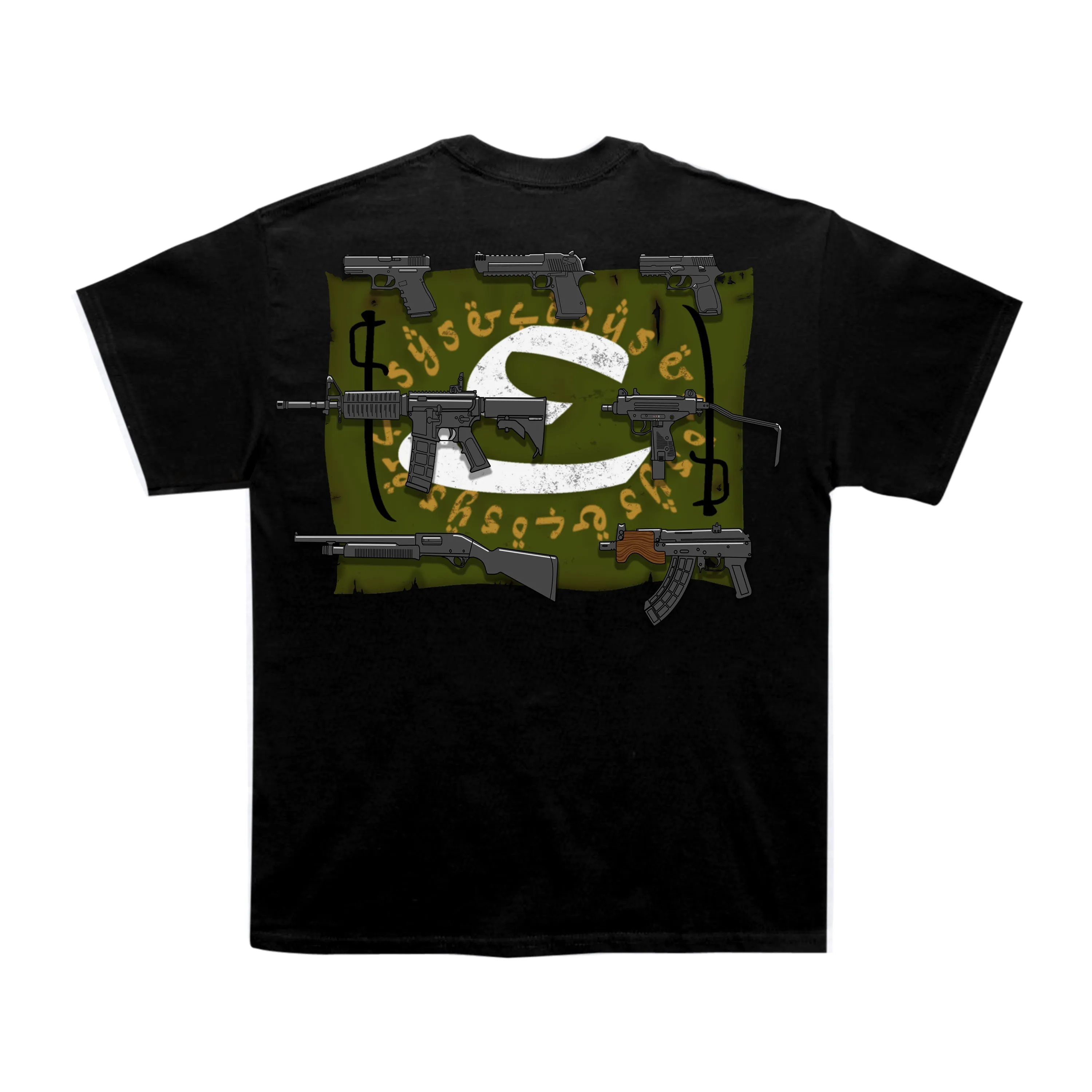 Skull Shooter Tee Black sold by Ecosys LA product image thumbnail 2