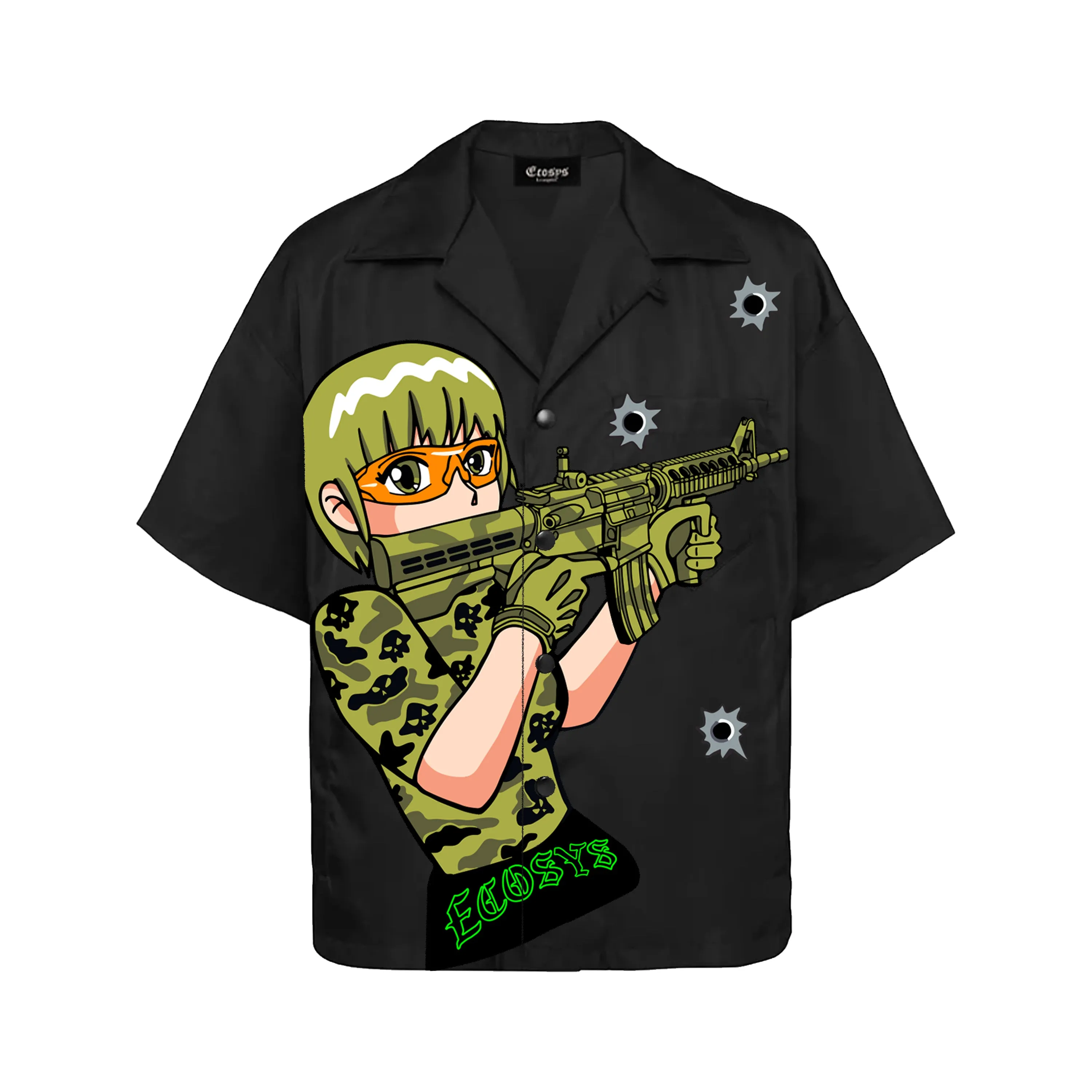 Camo Girl Button up sold by Ecosys LA