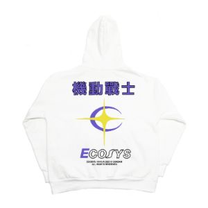 Gundam Logo Hoodie Cream White sold by Ecosys LA