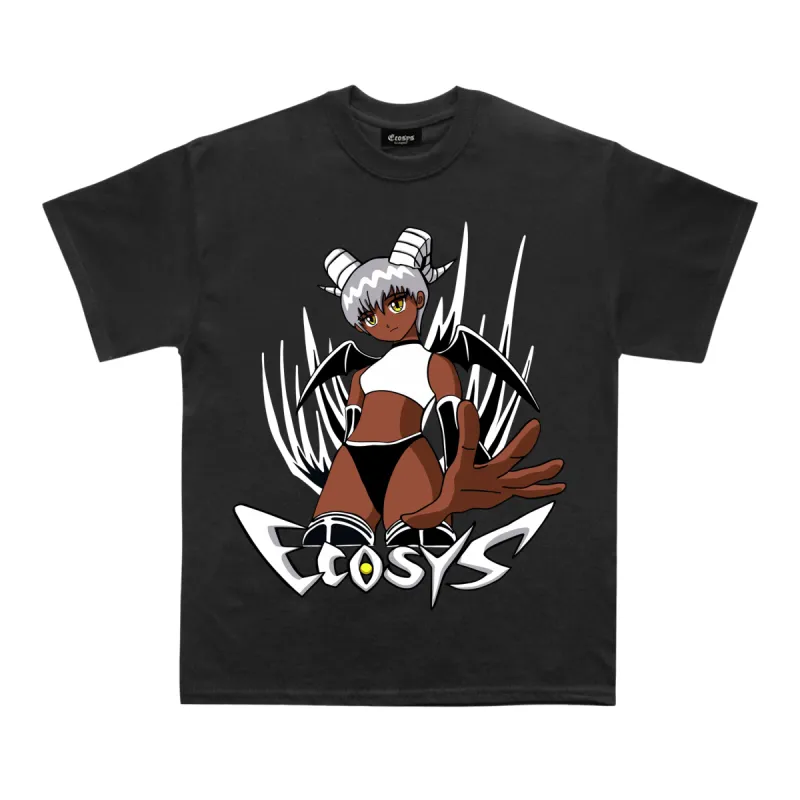 Demon Girl Tee Black sold by Ecosys LA