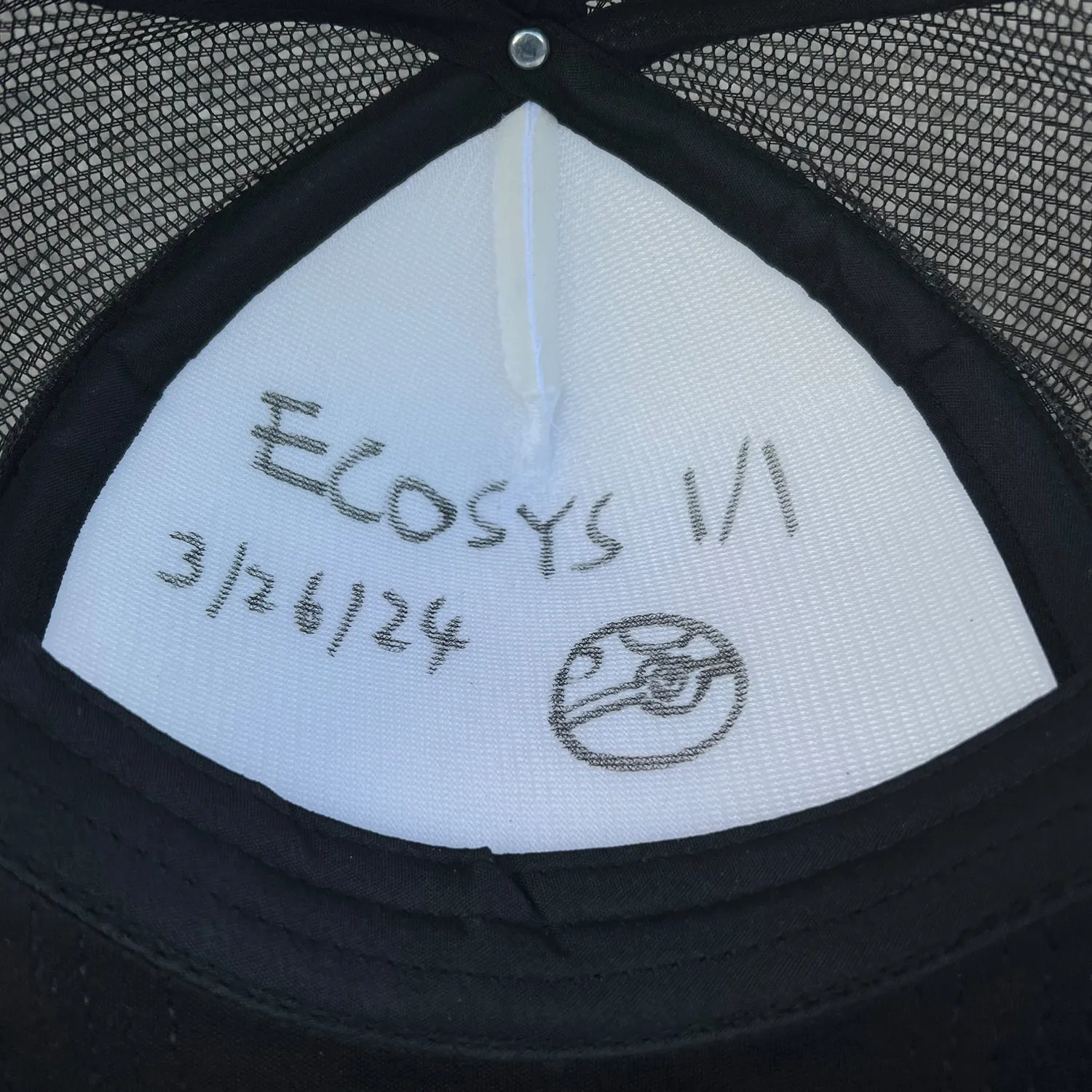 * 1/1 SAMPLE* Trucker Hat Black sold by Ecosys LA product image thumbnail 3