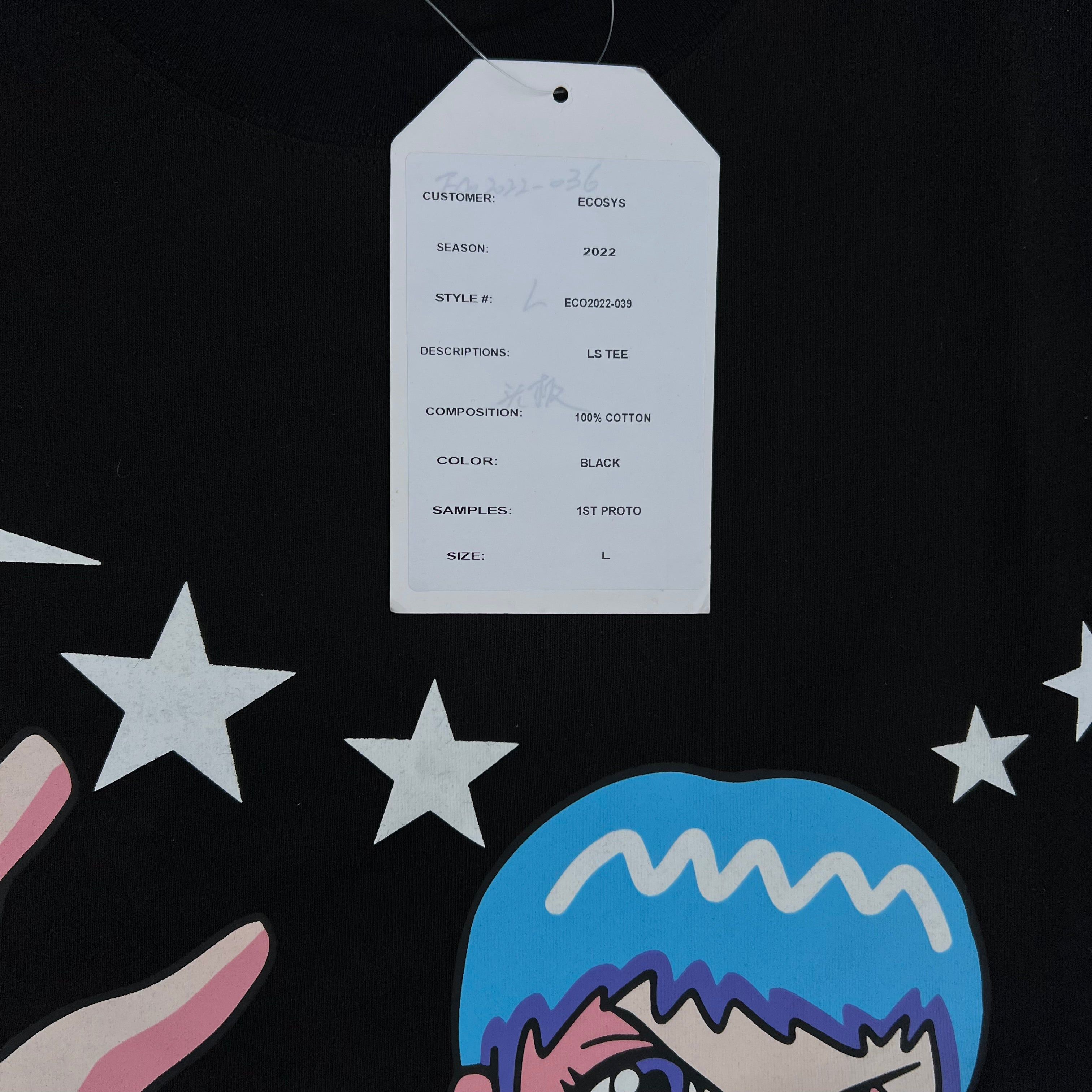 *1/1 Sample* Tee Black 009 sold by Ecosys LA product image thumbnail 2