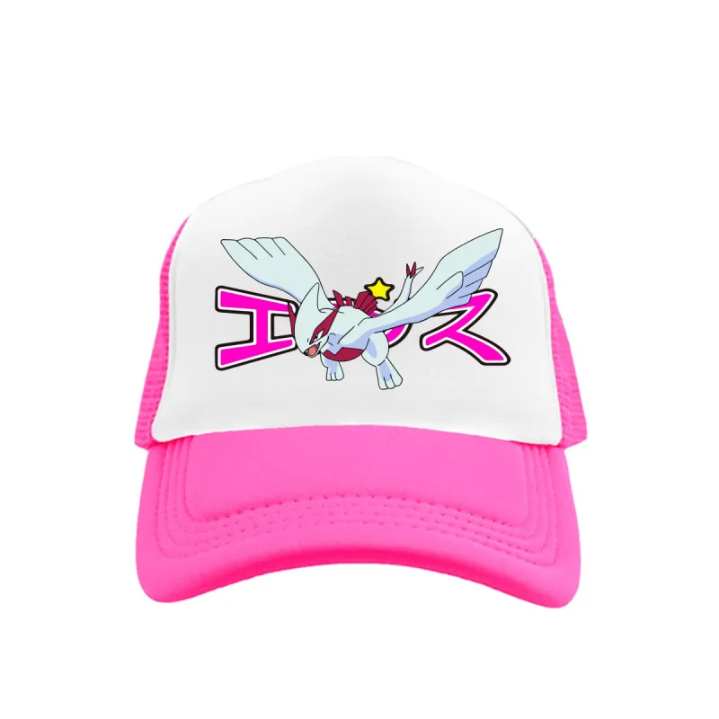 *SAMPLE* Shiny Lugia Trucker Hat Pink sold by Ecosys LA