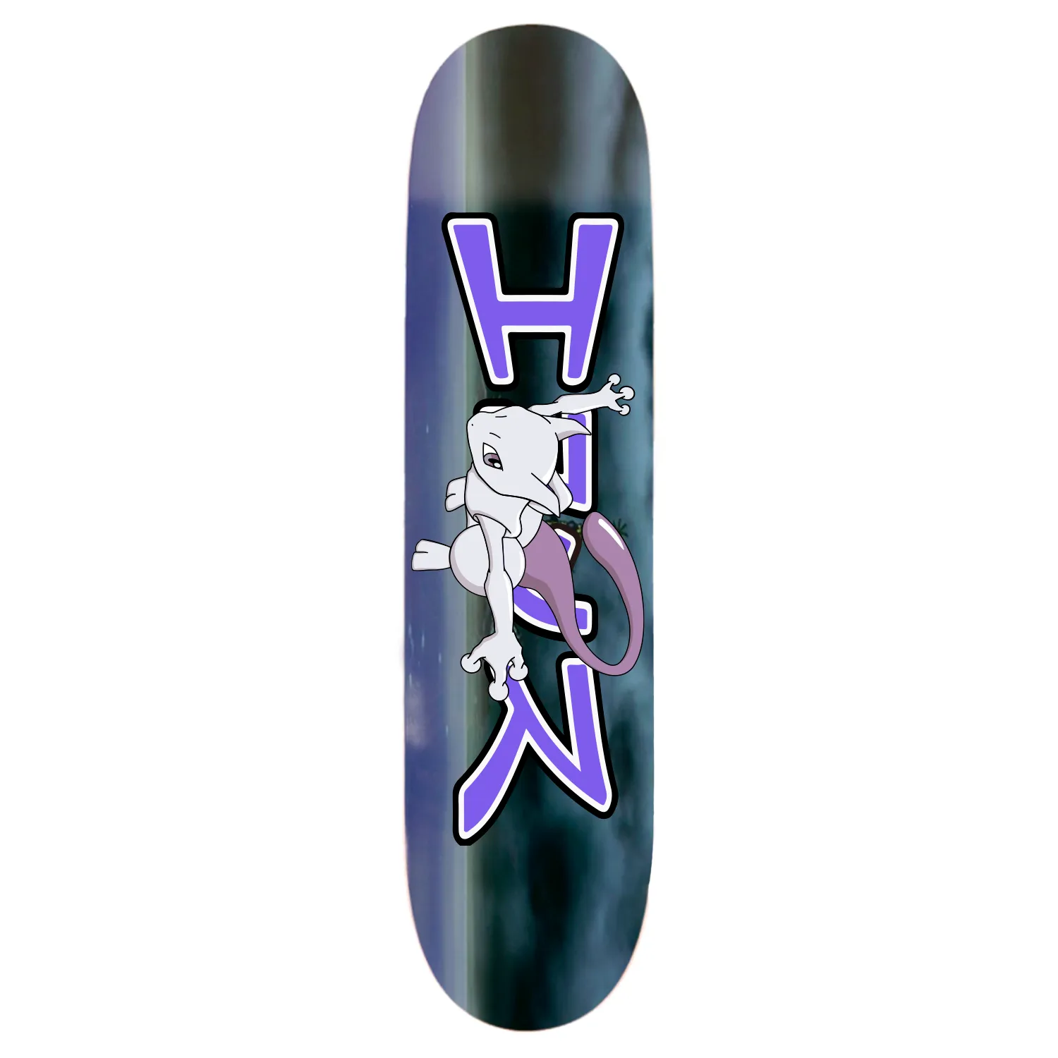 *Sample* Mewtwo Skate Deck sold by Ecosys LA