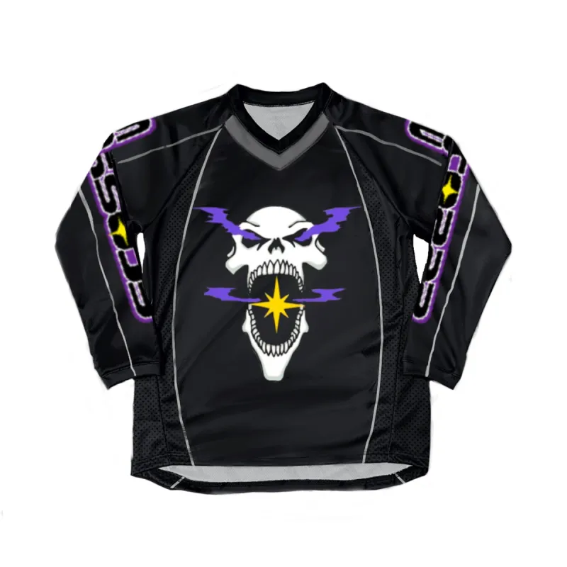 Star Skull Mesh Moto Jersey Black sold by Ecosys LA