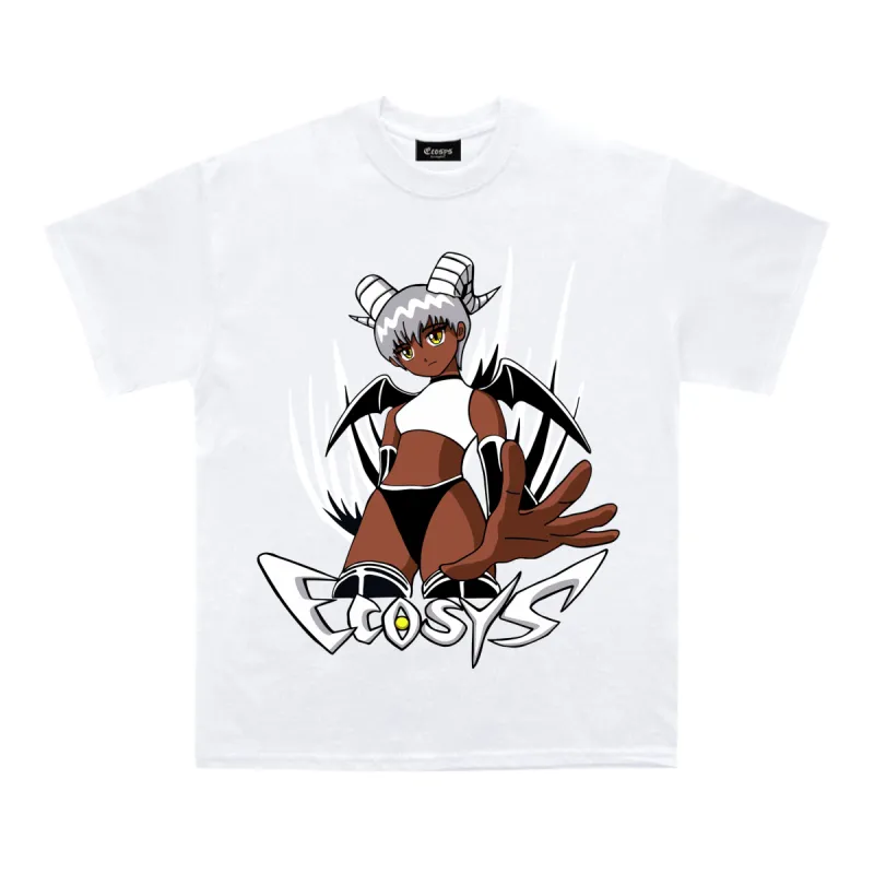 Demon Girl Tee White sold by Ecosys LA