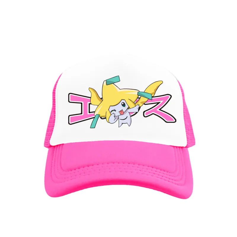 *SAMPLE* Jirachi Trucker Hat Pink sold by Ecosys LA