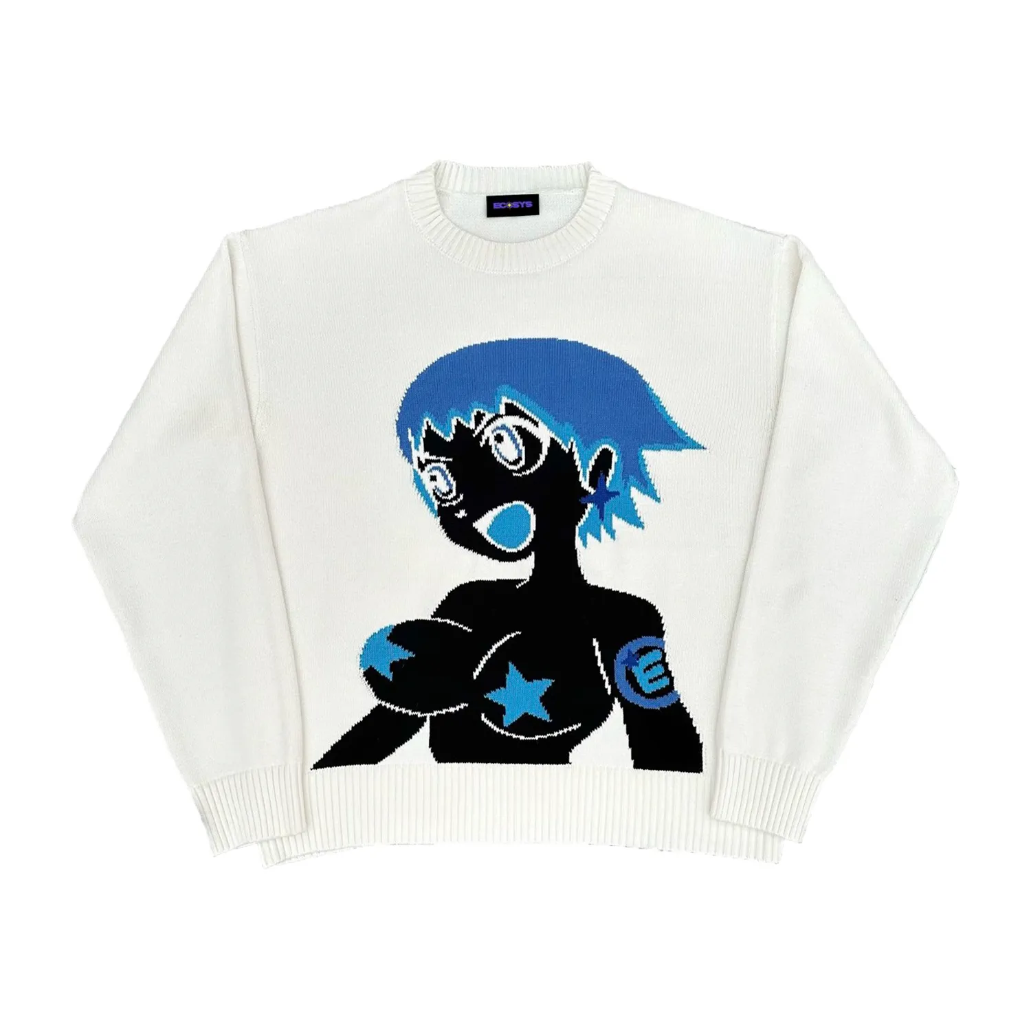 *1/1 Sample* Girl Knitted Sweater White 059 sold by Ecosys LA