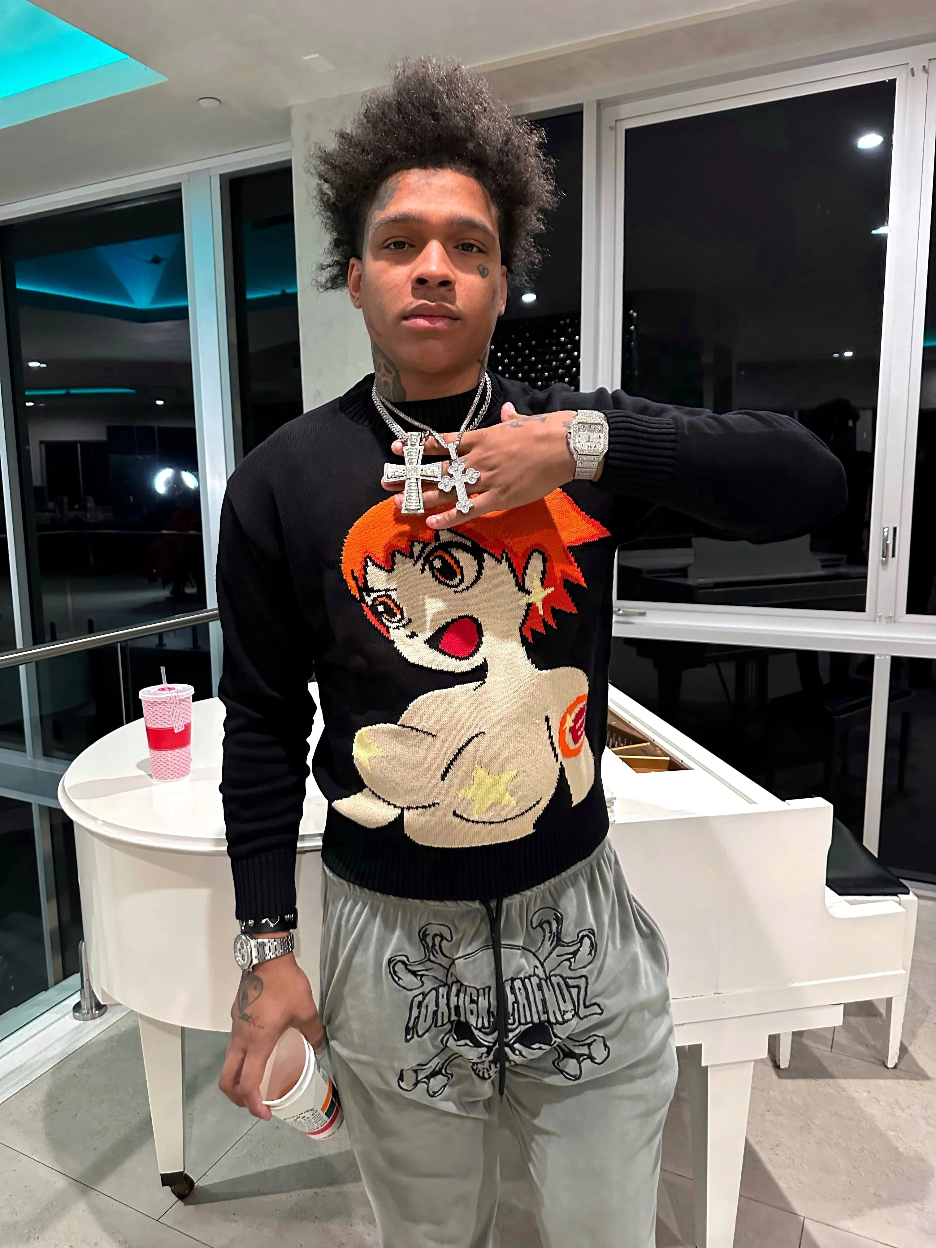 *1/1 Sample* Girl Knitted Sweater White 059 sold by Ecosys LA product image thumbnail 5