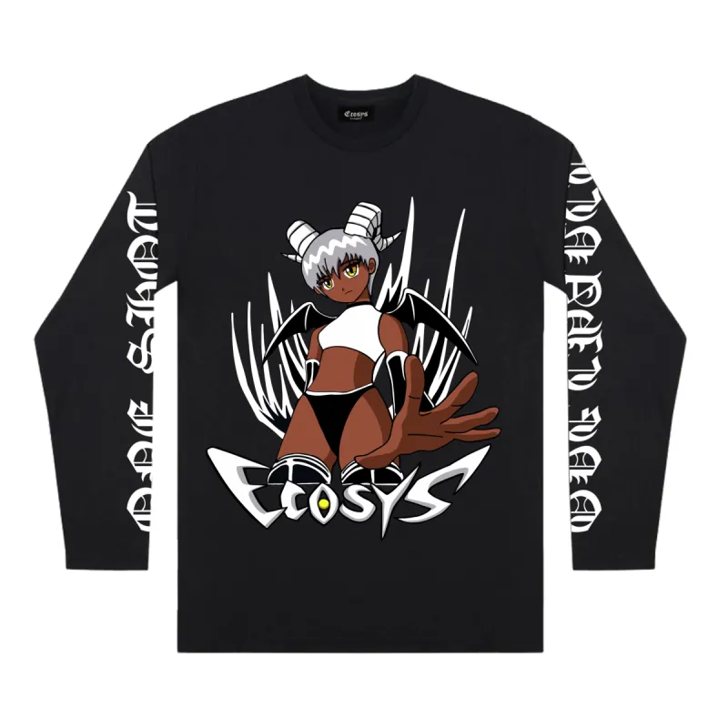 Demon Girl Long Sleeve Black sold by Ecosys LA