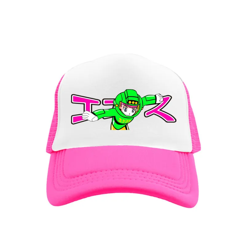 *SAMPLE* SpaceBoy Trucker Hat Pink sold by Ecosys LA