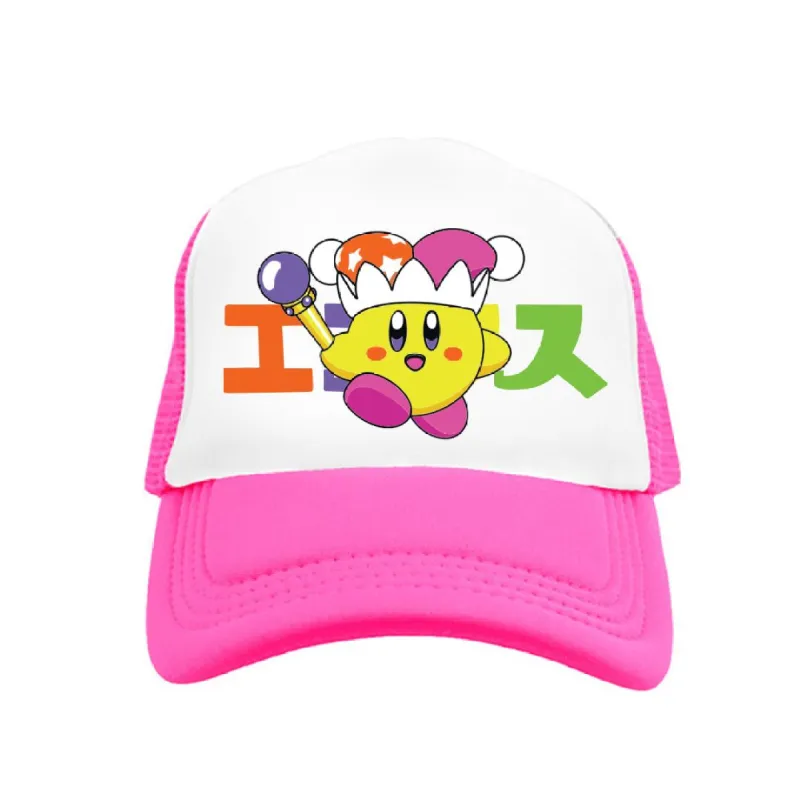 *SAMPLE* King Kirby Trucker Hat Hot Pink sold by Ecosys LA
