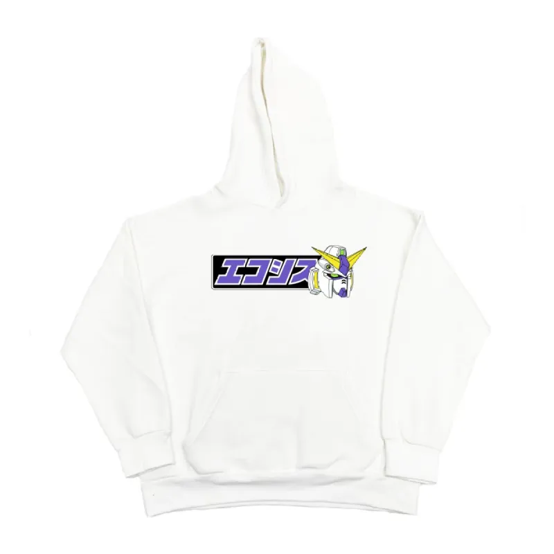 Gundam Logo Hoodie Cream White sold by Ecosys LA