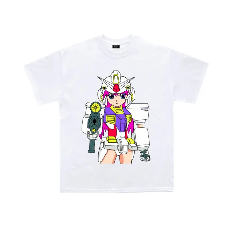 Gundam Girl Tee White sold by Ecosys LA