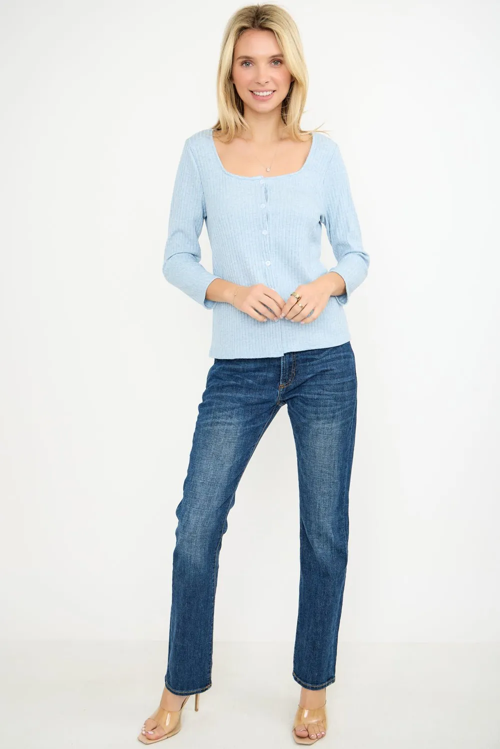 Mayola Square Neck Button Top sold by West k product image thumbnail 5