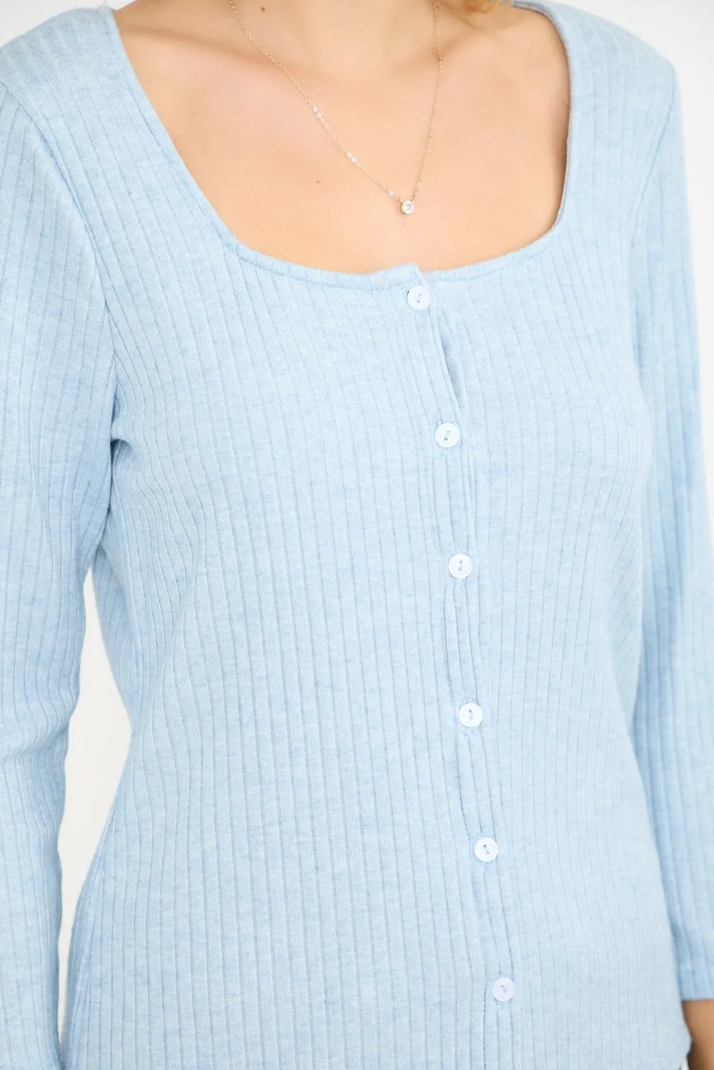 Mayola Square Neck Button Top sold by West k product image thumbnail 4