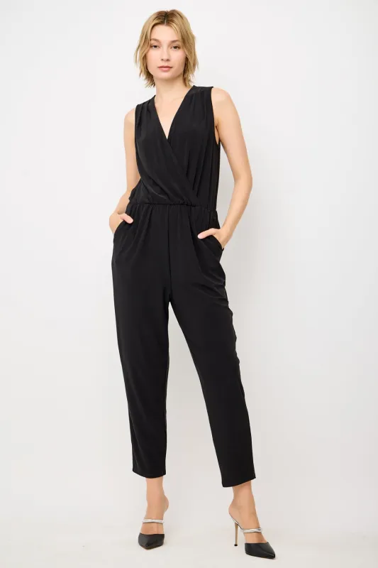 Naima Sleeveless V-Neck Elastic Waist Jumpsuit sold by West k
