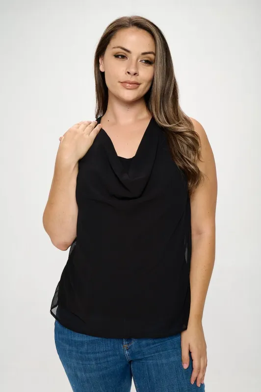 Chelsea Plus Size Sleeveless Cowl Neck Top sold by West k