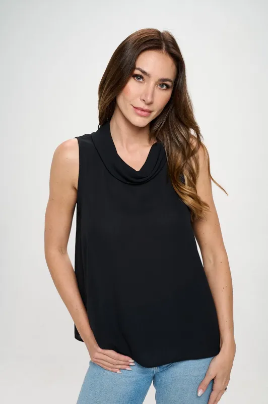 Selene Cowl Neck Sleeveless Blouse sold by West k