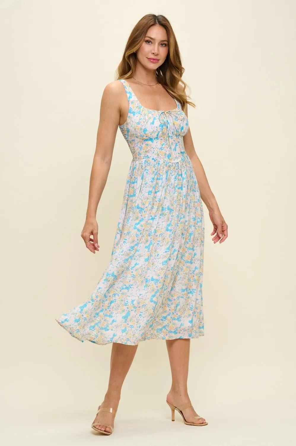 Aviana Smocked Back Midi Dress sold by West k product image thumbnail 2