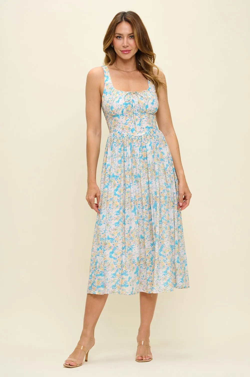 Aviana Smocked Back Midi Dress sold by West k product image thumbnail 4