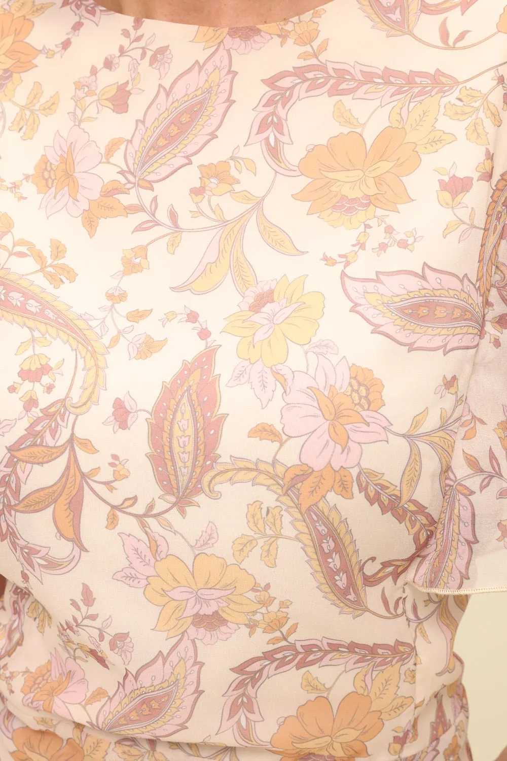 Noemi Chiffon Tie Back Blouse with Flutter Sleeve sold by West k product image thumbnail 5