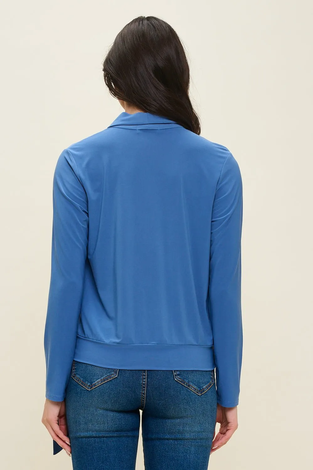 Aria Long Sleeve Side Tie Wrap Top sold by West k product image thumbnail 3