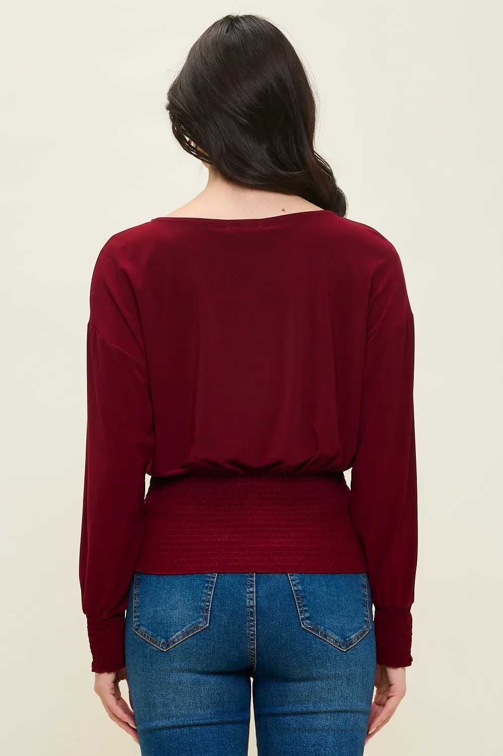 Celine Dolman Long Sleeve Smocked Blouse sold by West k product image thumbnail 3