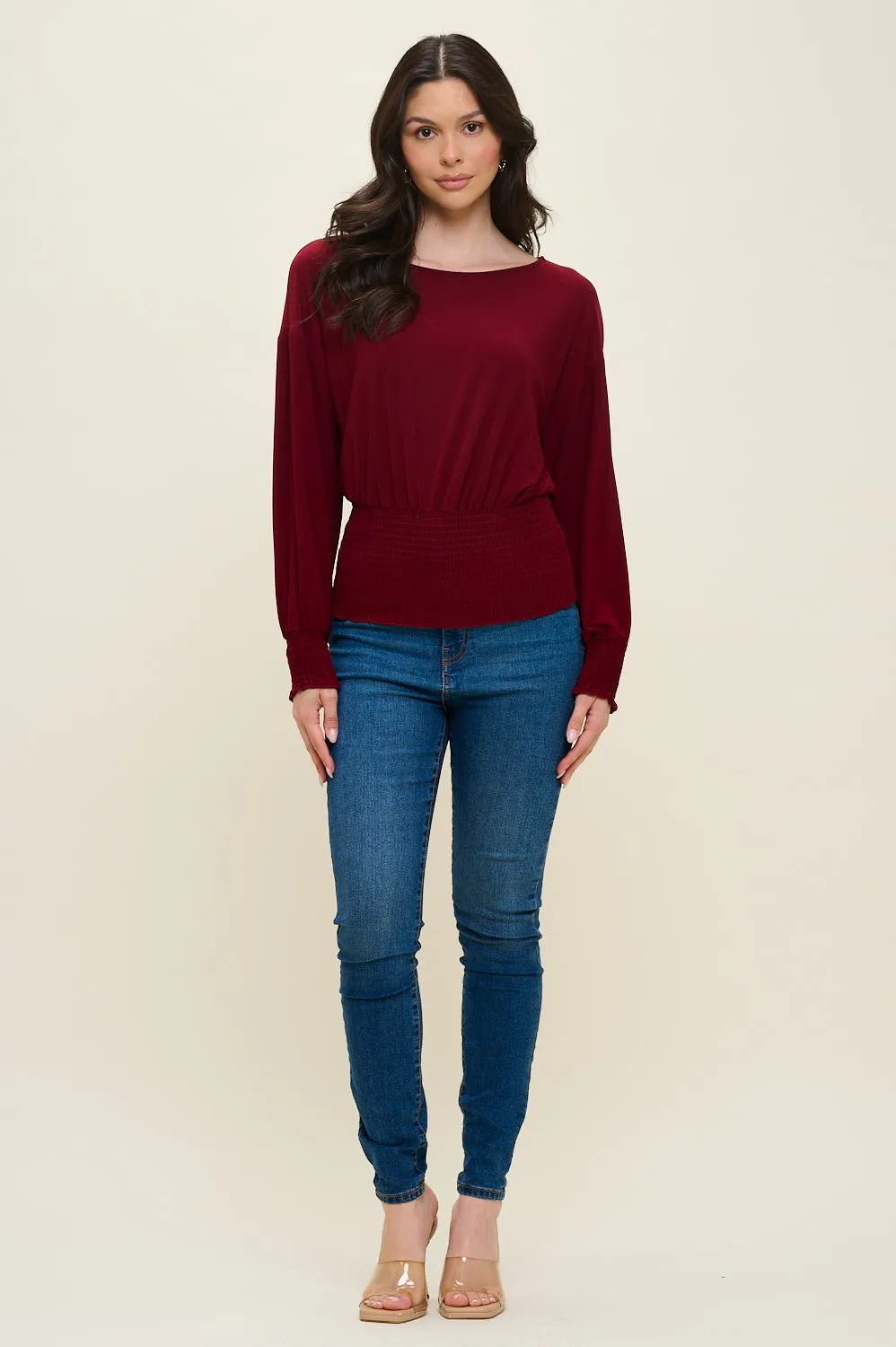 Celine Dolman Long Sleeve Smocked Blouse sold by West k product image thumbnail 4