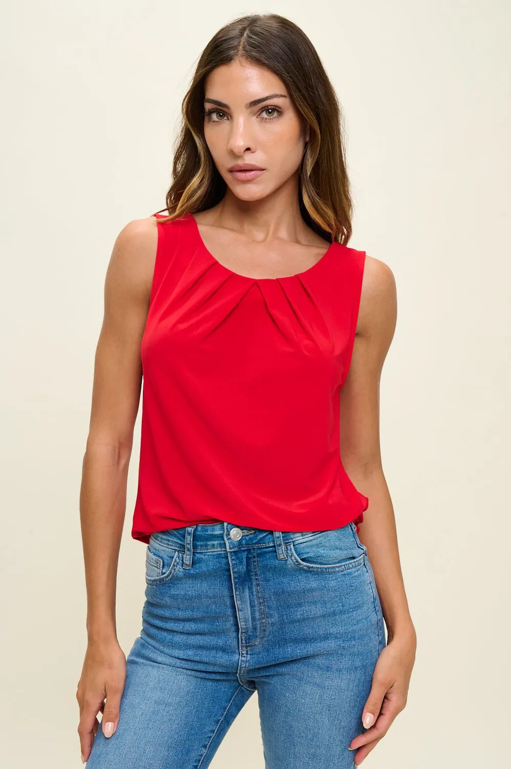 Veda Sleeveless Pleated Neck Top sold by West k product image thumbnail 4