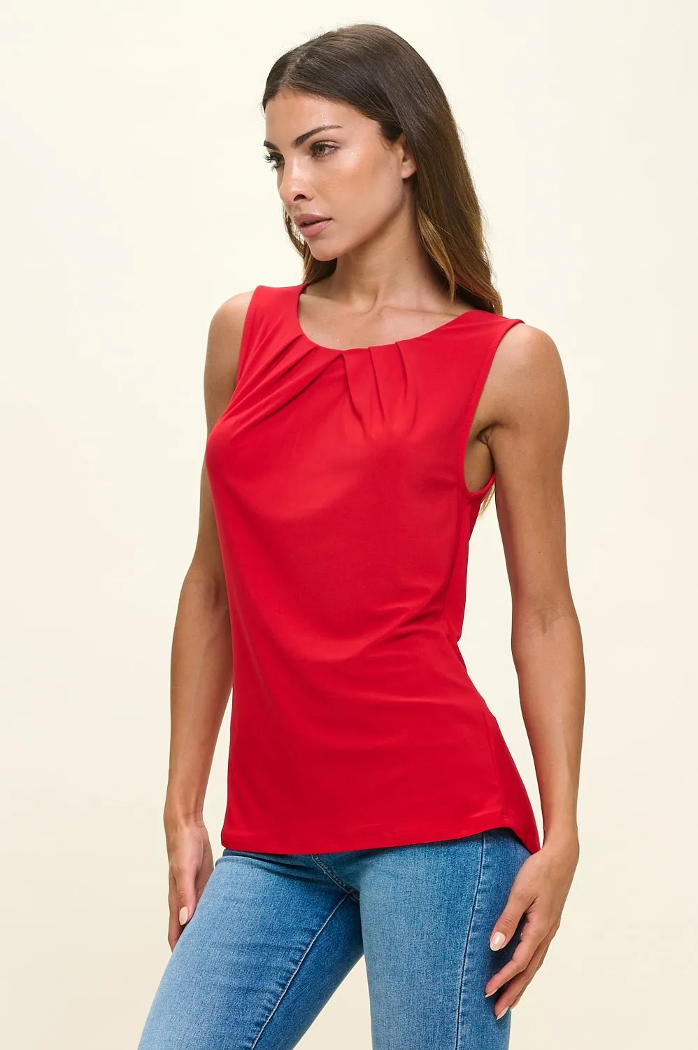 Veda Sleeveless Pleated Neck Top sold by West k product image thumbnail 5