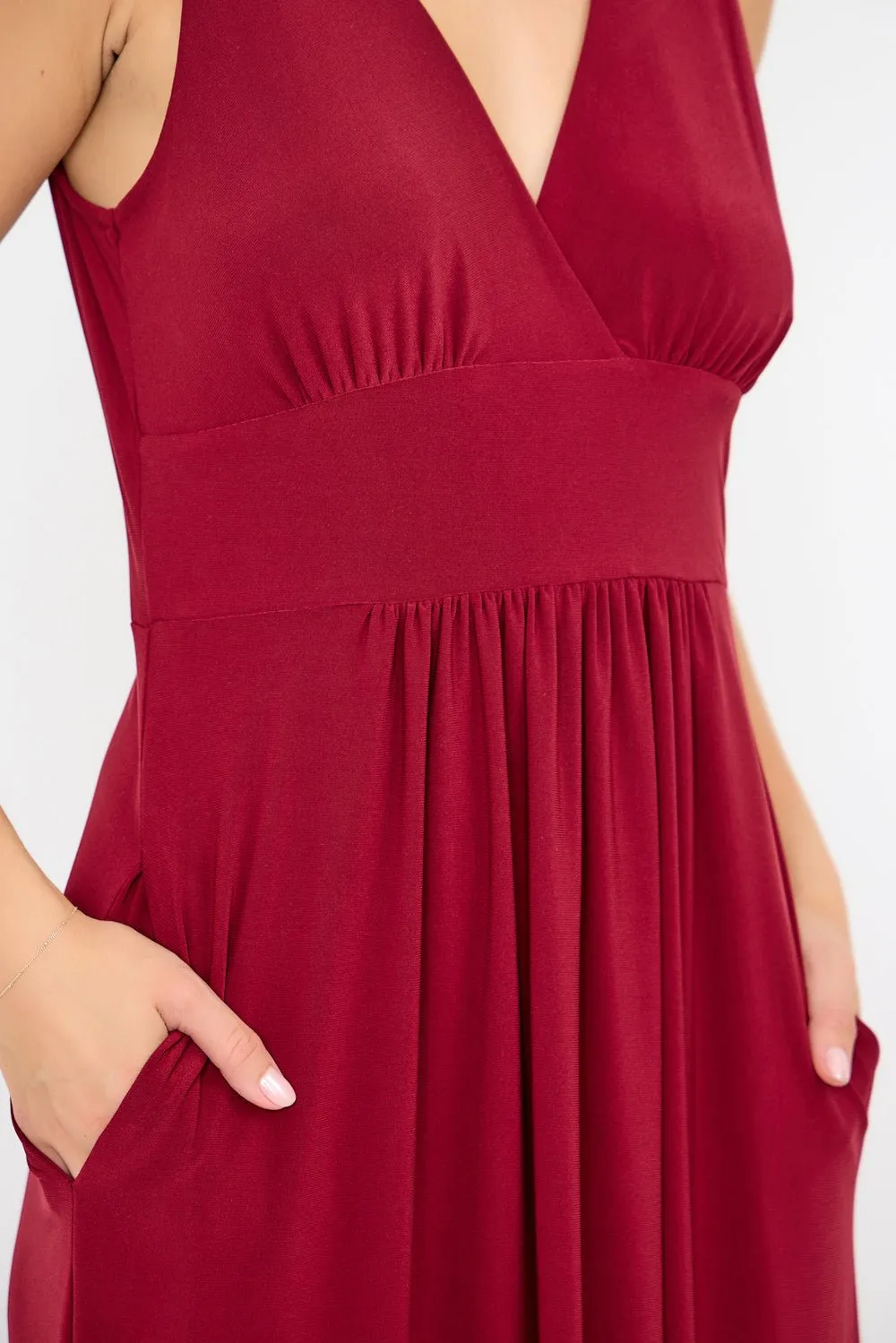 Rita Sleeveless V neckline Midi Dress sold by West k product image thumbnail 4