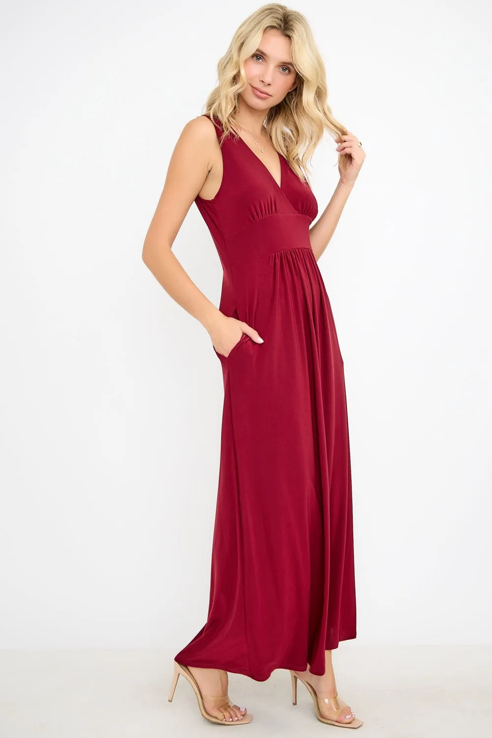 Rita Sleeveless V neckline Midi Dress sold by West k product image thumbnail 2