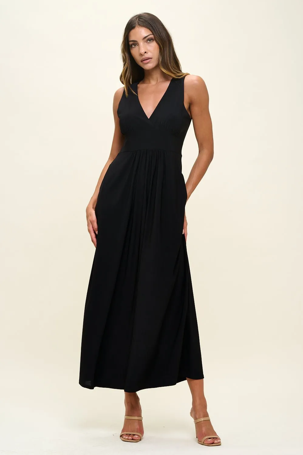 Rita Sleeveless V neckline Midi Dress sold by West k product image thumbnail 5